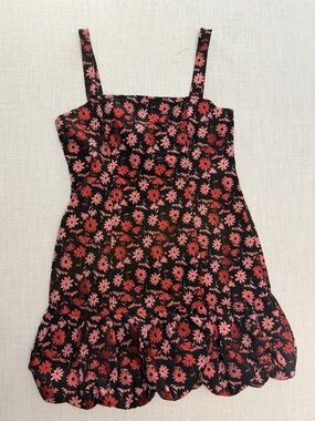 Sugarlips Black Dress with Red & Pink Floral Print